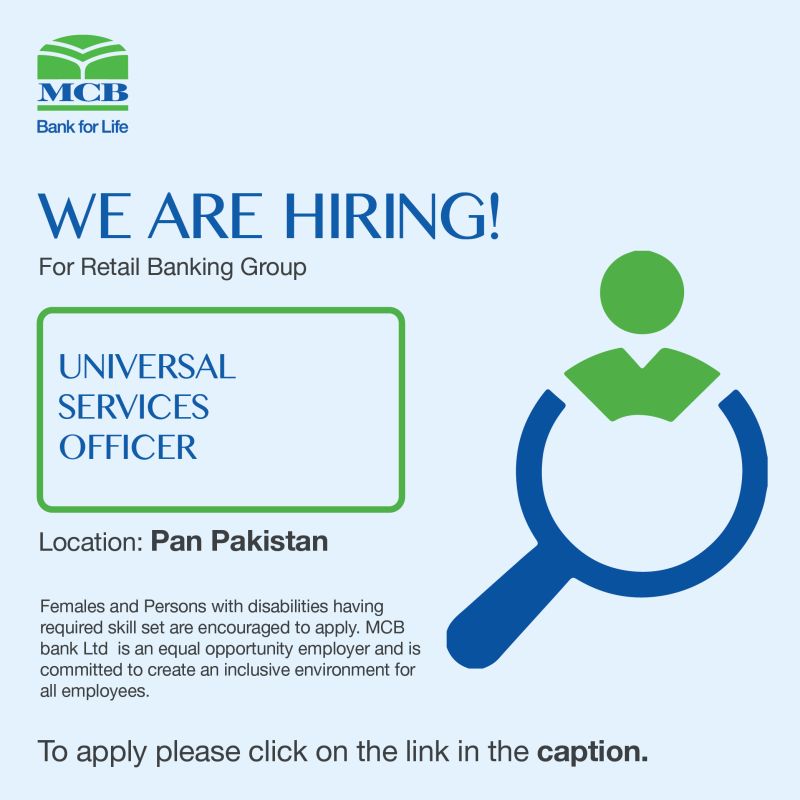 Universal Services Officer Jobs in Pakistan 2024