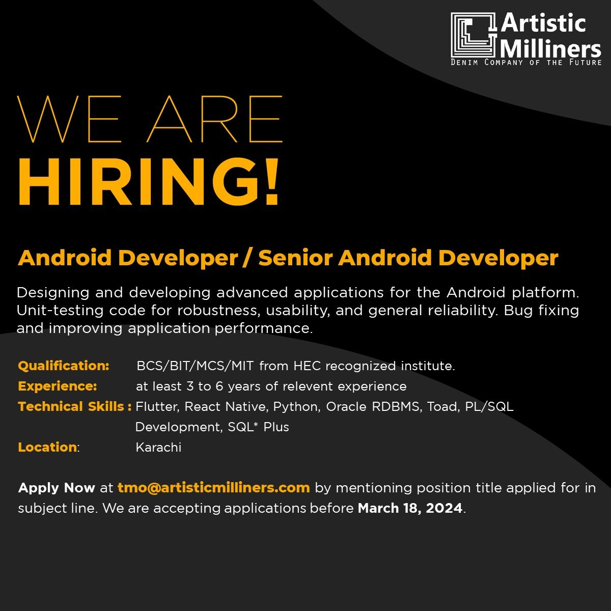 Android Developer Jobs in Karachi 2024