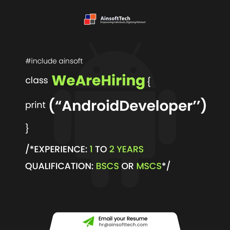 Android Developer Jobs in Lahore 2024