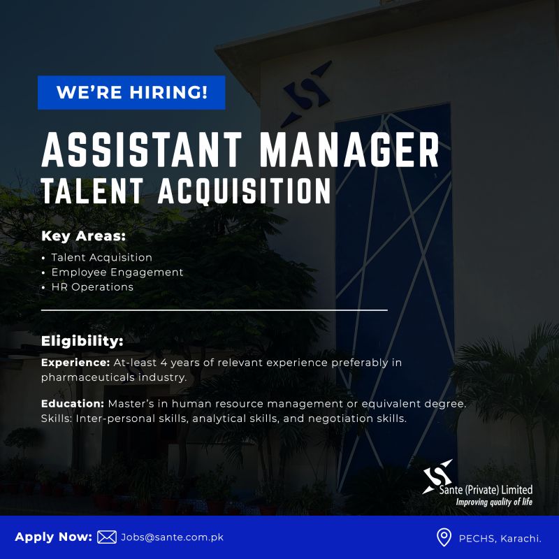Assistant Manager Talent Acquisition Jobs in Karachi 2024