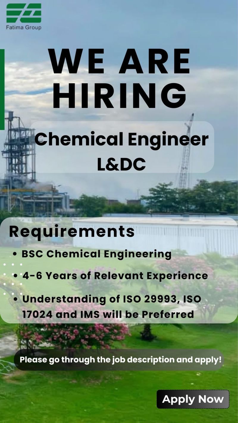 Chemical Engineer Jobs in Sadiqabad 2024