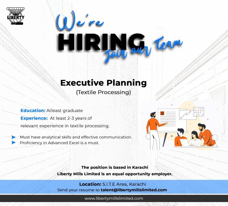 Executive Planning Jobs in Karachi 2024