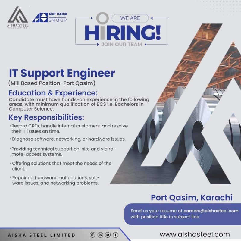 IT Support Engineer Jobs in Karachi 2024