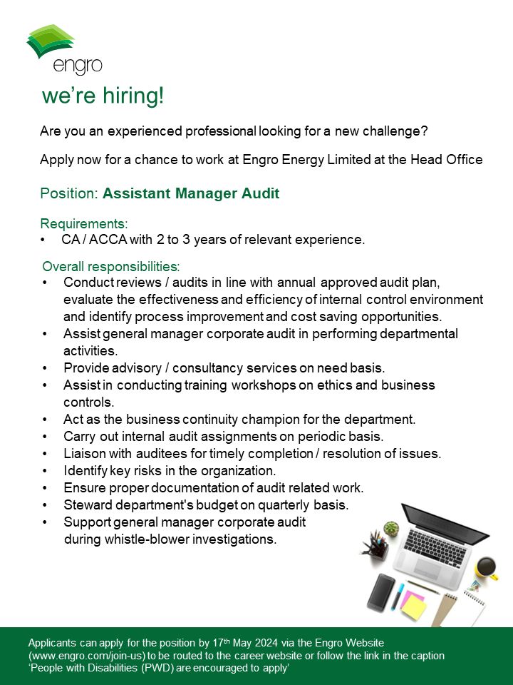 Assistant Manager Audit Jobs in Karachi 2024