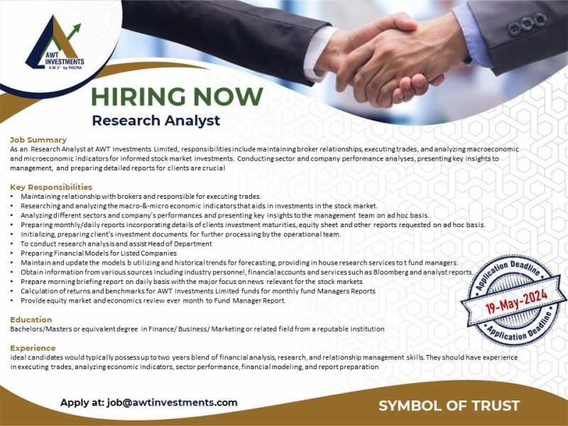 Research Analyst Jobs in Karachi 2024