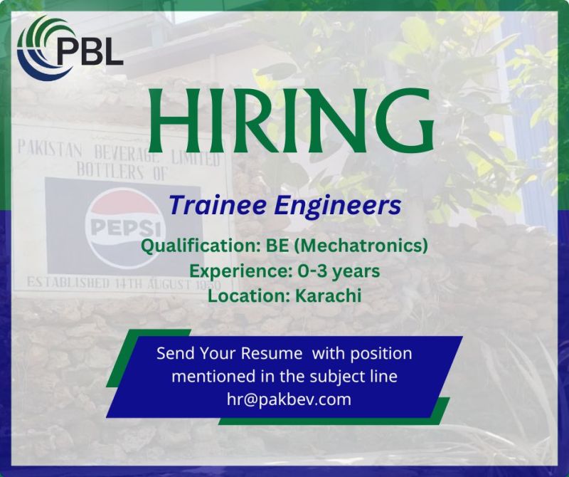 Trainee Engineer Processing Jobs in Karachi 2024